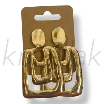 Arany színű téglalap fülbevaló