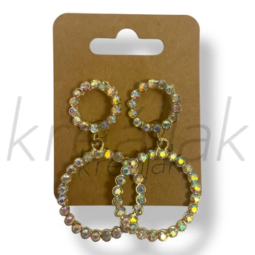 Köves körös alkalmi fülbevaló 