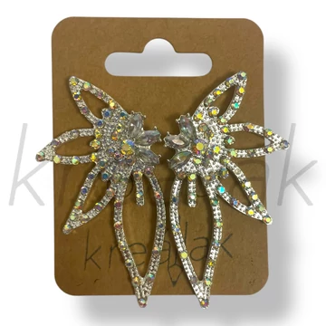 Ezüst színű köves fülbevaló