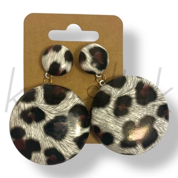 Párduc mintás fülbevaló