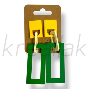 Zöld tégla fülbevaló