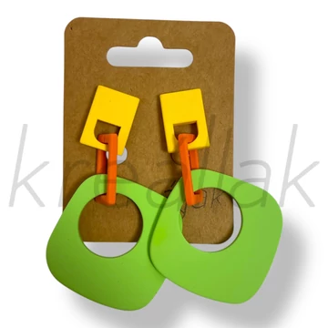 Zöld kocka fülbevaló