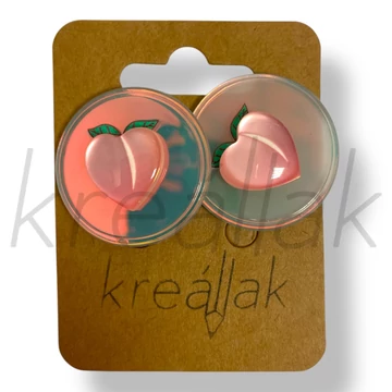 Eper szív fülbevaló