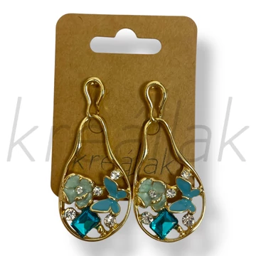 Türkízkék lepke fülbevaló