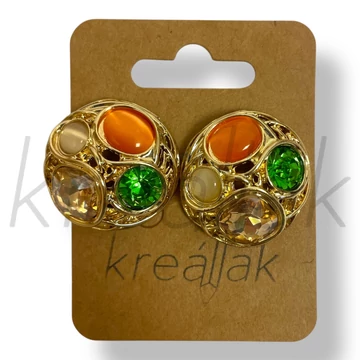 Zöld köves fülbevaló