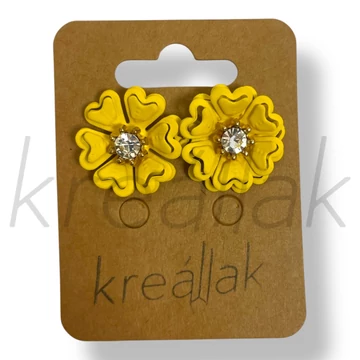 Sárga virág fülbevaló