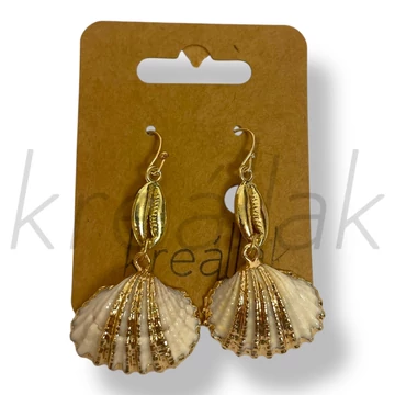 Arany kicsi kagylós fülbevaló