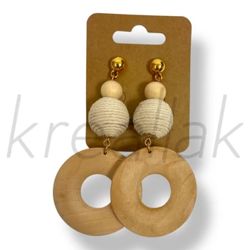 Fa karika fülbevaló