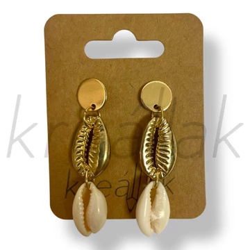 Arany kagylós fülbevaló