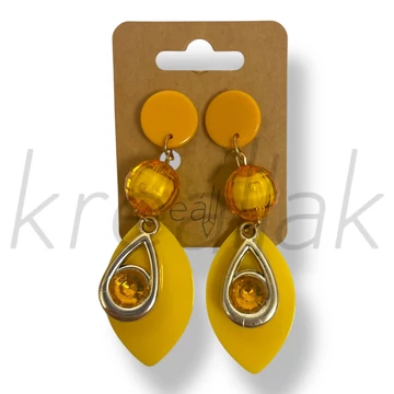 Sárga levél fülbevaló