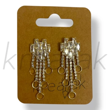 Ezüst színű köves fülbevaló