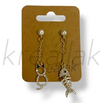 Halacskás láncos fülbevaló