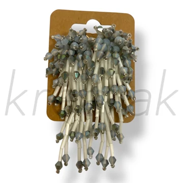 Szürke gyöngyös fülbevaló