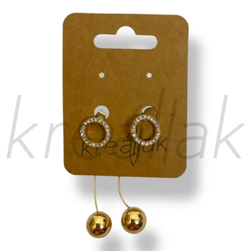 Arany színű golyós fülbevaló