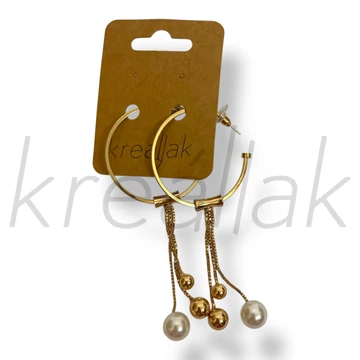 Arany színű golyós fülbevaló