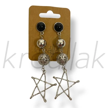 Ezüst csillag fülbevaló