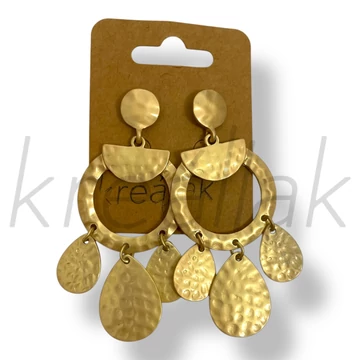 Arany kis lapos fülbevaló