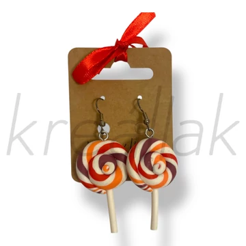 Piros nyalóka fülbevaló