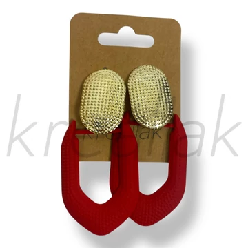 Piros nyalóka fülbevaló