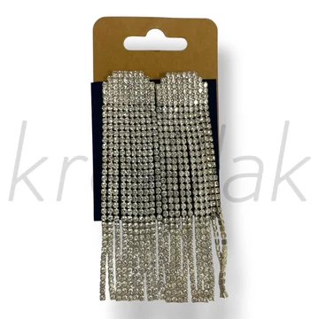 Ezüst színű luxus bojt fülbevaló