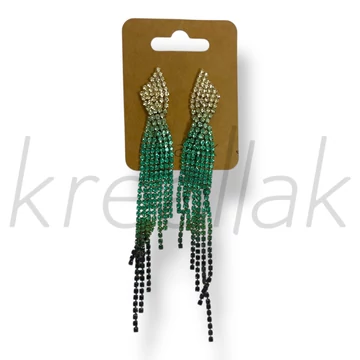 Zöld színátmenetes luxus fülbevaló