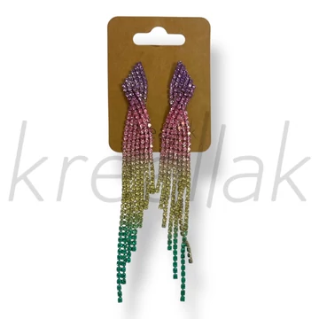 Szivárvány luxus bojt fülbevaló