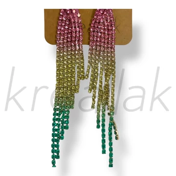 Szivárvány luxus bojt fülbevaló