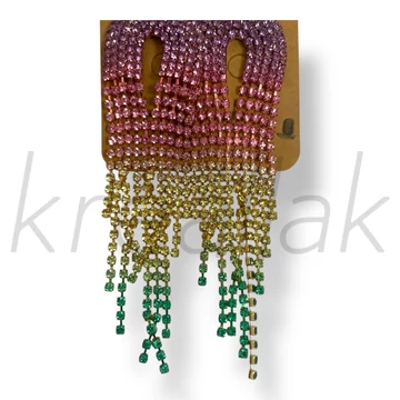 Szivárvány luxus bojt fülbevaló