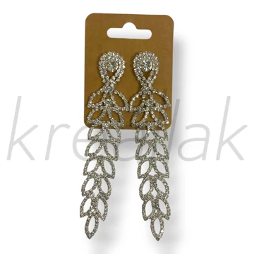 Ezüst színű luxus bojt fülbevaló