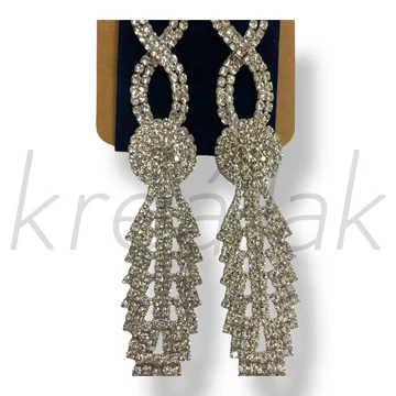 Ezüst színű luxus bojt fülbevaló