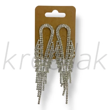 Ezüst színű luxus bojt fülbevaló