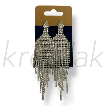 Ezüst színű luxus bojt fülbevaló