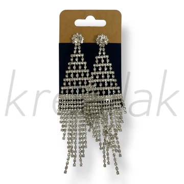 Ezüst színű luxus bojt fülbevaló