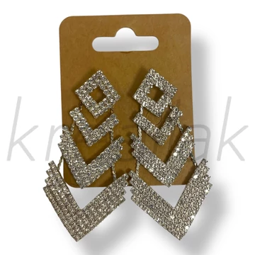 Ezüst színű luxus bojt fülbevaló