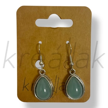 Menta köves fülbevaló
