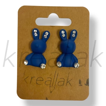 Kék nyuszi fülbevaló