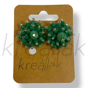 Zöld virág fülbevaló