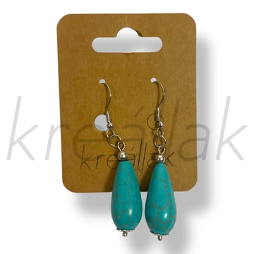 Türkiz csepp fülbevaló