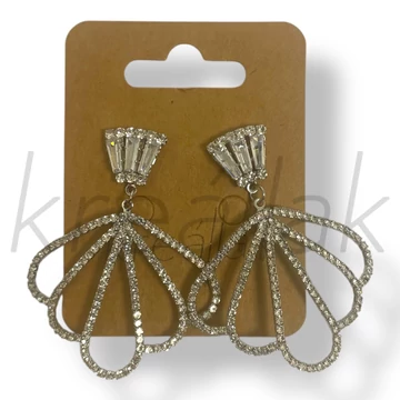 Ezüst színű korona fülbevaló