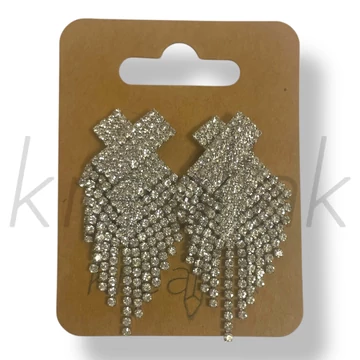 Ezüst színű luxus fülbevaló