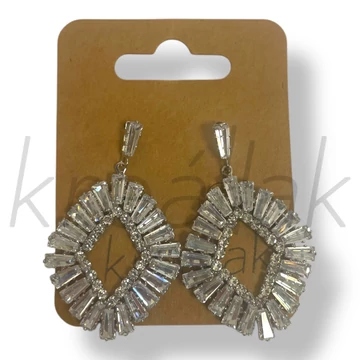 Ezüst színű rombusz fülbevaló