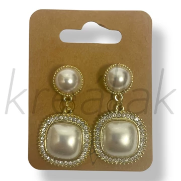 Fehér köves fülbevaló