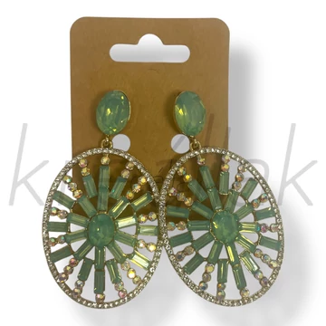 Kék köves ovális fülbevaló