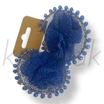 Királykék csillám tüll fülbevaló