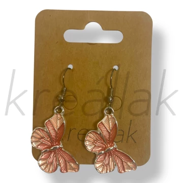 Rózsaszín lepke fülbevaló