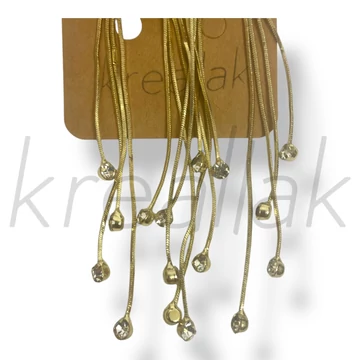 Arany lógó köves fülbevaló