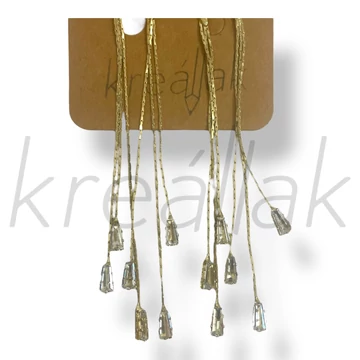 Arany színű lógó köves fülbevaló