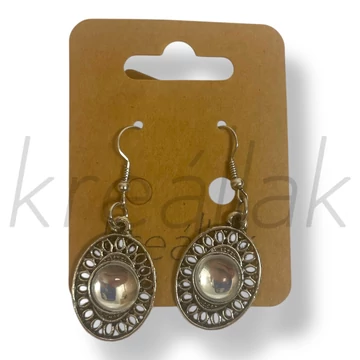 Ezüst köves fülbevaló