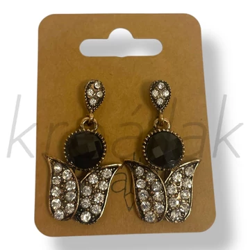 Fekete köves fülbevaló
