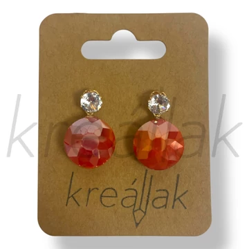 Piros cirkónia fülbevaló